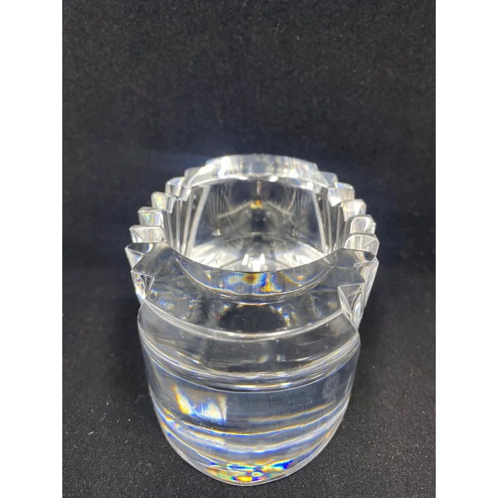 Vintage Mikasa Votive Candle Holder Lead Crystal Cut Clear Glass Heavy - Picture 3 of 12